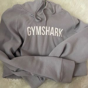 Gymshark lilac gray cropped hoody